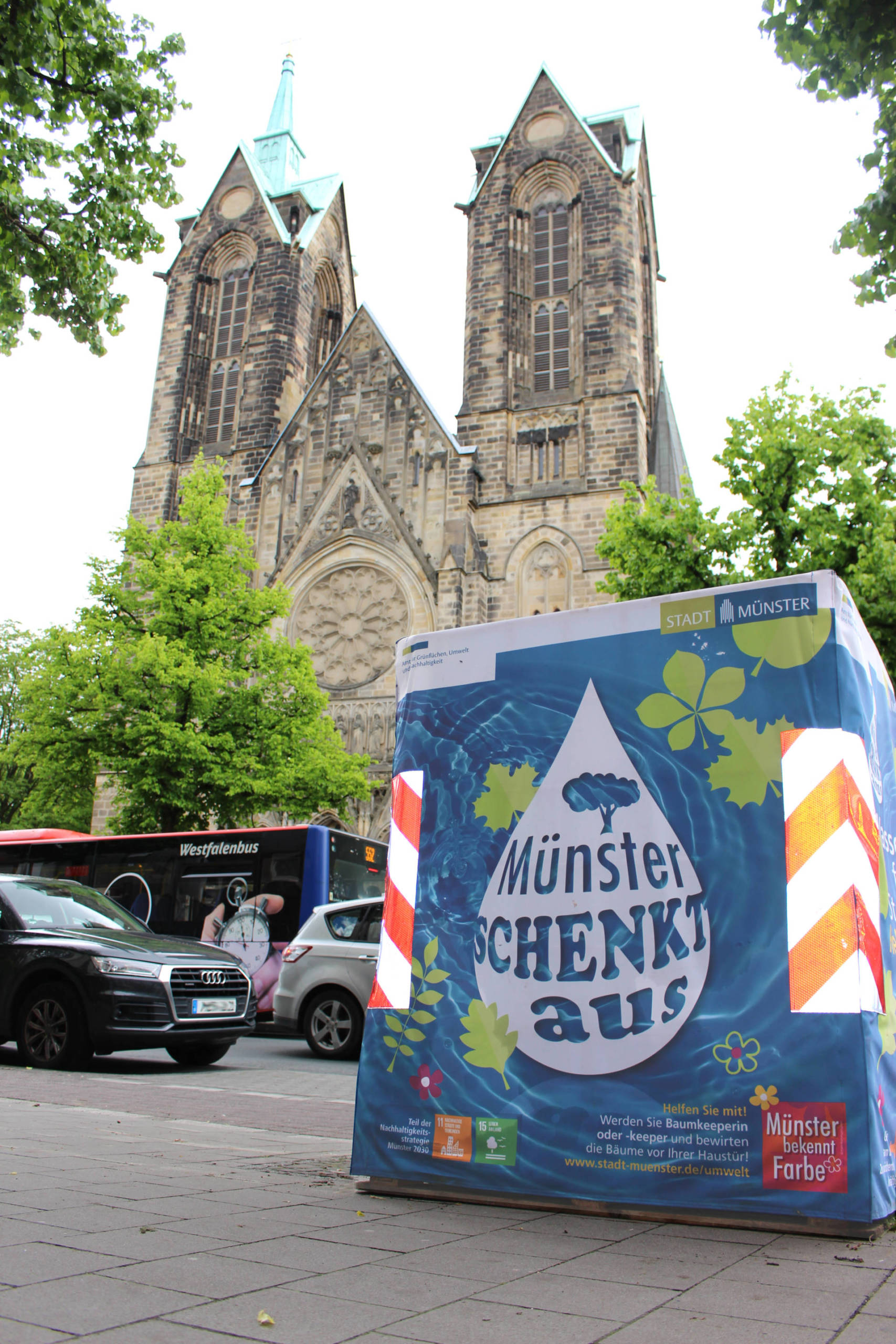 Wassercontainer, Bewässerung, Münster schenkt aus